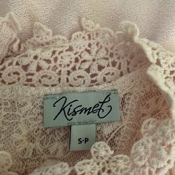 Kismet Pink Lace Sleeveless Top, Sz S - Picture 5 of 5